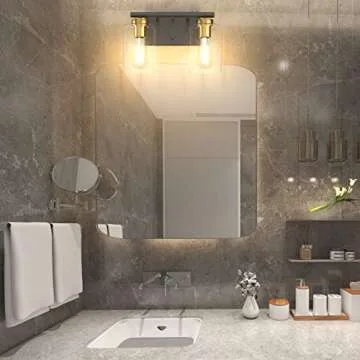 Stylish Aipsun Vintage Vanity Light with Glass Shades