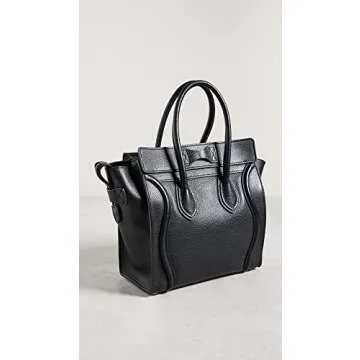 Celine Pre-Loved Nano Luggage, Calfskin, Black