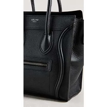 Celine Pre-Loved Nano Luggage, Calfskin, Black
