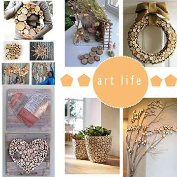 LAZACA Wood Slices for Rustic DIY Crafts 100Pcs