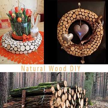 LAZACA Wood Slices for Rustic DIY Crafts 100Pcs