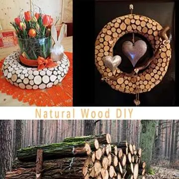 LAZACA Wood Slices for Rustic DIY Crafts 100Pcs