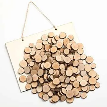 LAZACA Wood Slices for Rustic DIY Crafts 100Pcs