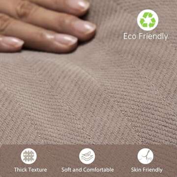 ZWJD Khaki Pillow Covers 24x24 Set of 2 Chenille Throw Pillow Covers with Elegant Design Soft and Luxurious Decorative Throw Pillows for Couch, Bed, and Home Decor