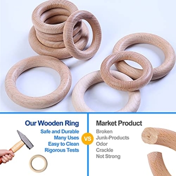 BPA-Free Silicone Teether for Babies with Wooden Ring
