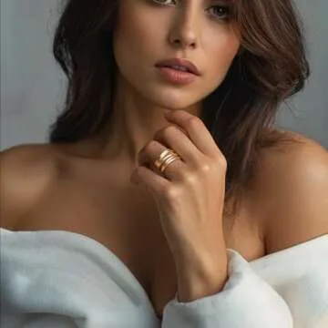 Barzel 18K Gold Plated Statement Ring for Women - Gold