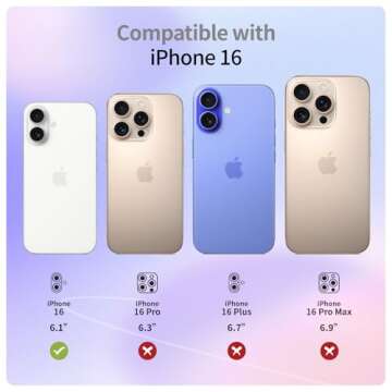 TURYXIA Halloween Phone Case for iPhone 16 - Cute Crystal Clear Pattern