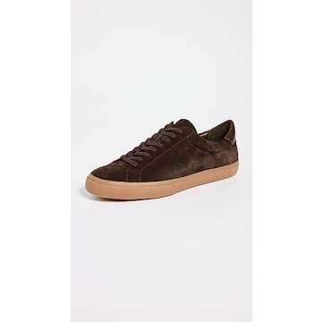 Vince Mens Fulton Lace Up Casual Fashion Sneaker Cocoa Brown Suede 9.5 M