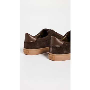 Vince Mens Fulton Lace Up Sneaker Cocoa Brown Suede 9.5 M