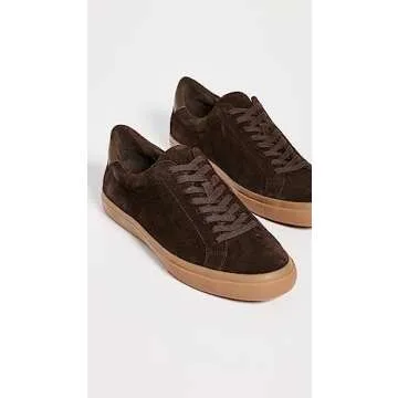 Vince Mens Fulton Lace Up Sneaker Cocoa Brown Suede 9.5 M