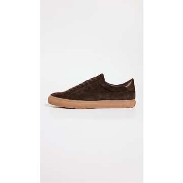 Vince Mens Fulton Lace Up Sneaker Cocoa Brown Suede 9.5 M
