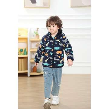 Feidoog Toddler Polar Fleece Jacket - Cute & Warm Outerwear for Kids