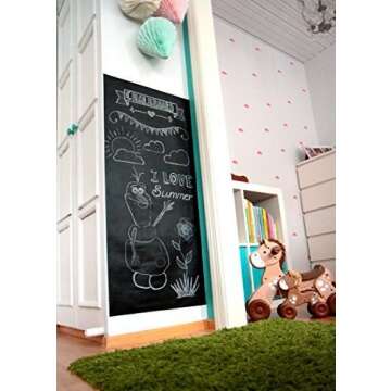 Con-Tact Brand Creative Covering Chalkboard Self-Adhesive Shelf Liner, 18'' x 6', Black