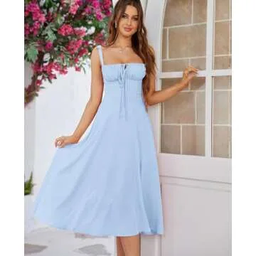 Elegant A-Line Wedding Guest Dress with Corset Design