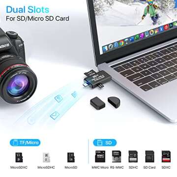 COCOCKA 3-in-1 Memory Card Reader for Seamless Transfers