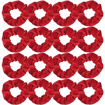 Semato 16 Pack Christmas Red Velvet Scrunchies for Hair Scrunchy Hair Ties Ropes for Women or Girls ...
