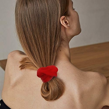 Semato 16 Pack Christmas Red Velvet Hair Scrunchies