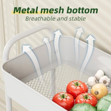 Simple Trending 3 Tier Metal Rolling Cart - Multifunctional Storage