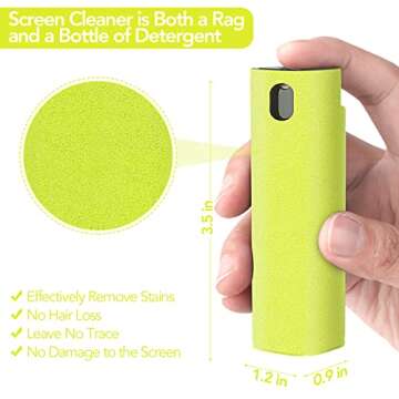 2 Pcs Fingerprint Proof Screen Cleaner Safe for All Phones Glasses Tablet Laptop TV Watch Screens