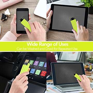 2 Pcs Fingerprint Proof Screen Cleaner Safe for All Phones Glasses Tablet Laptop TV Watch Screens