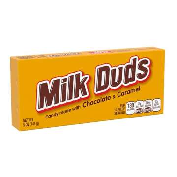 MILK DUDS Chocolate and Caramel Candy Boxes, 5 oz (12 Count)