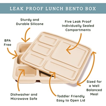Austin Baby Silicone Bento Box – Leakproof Kids Lunch Container