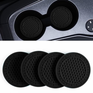 4Pcs Car Cup Coaster Set - Universal Non-Slip Silicone Coasters for Vehicles