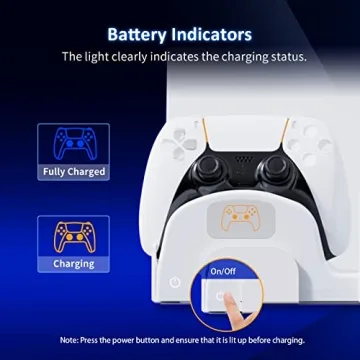 NexiGo PS5 Wall Mount with Charging Station and LED Indicator