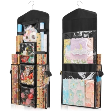 EXLIFBAG Wrapping Paper Storage Double-Sided Organizer