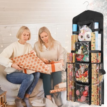 EXLIFBAG Wrapping Paper Storage Double-Sided Organizer