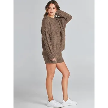 Stylish ANRABESS Women 2 Piece Sweater Lounge Set