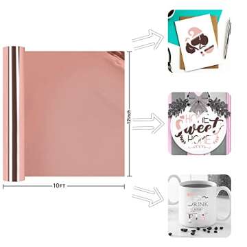 Prime Vinyl Rose Gold Permanent Vinyl - Cricut 12" x 10 FT