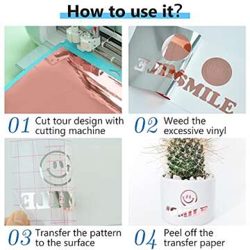 Prime Vinyl Rose Gold Permanent Vinyl - Cricut 12" x 10 FT