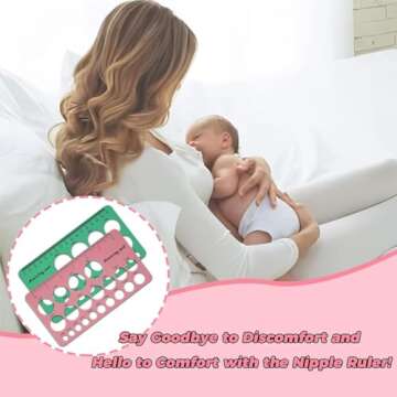 Nipple Ruler 3pcs Set, Nipple Rulers for Flange Sizing Measurement Tool, Silicone & Soft Flange Size Measure for Nipples, Breast Flange Measuring Tool Breast Pump Sizing Tool - New Mothers Musthaves