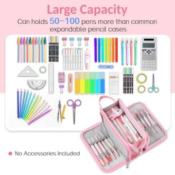Sooez Large Pencil Case - Stylish & Spacious Stationery Organizer
