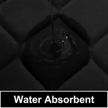 Colorxy Memory Foam Bathroom Rugs, Ultra Soft & Non-Slip Bath Mat, Water Absorbent and Machine Washable Bath Carpet Rug for Shower Bathroom Floor Rugs, 24''x16'', Black