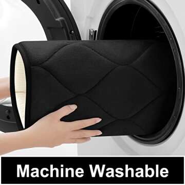 Colorxy Memory Foam Bathroom Rugs, Ultra Soft & Non-Slip Bath Mat, Water Absorbent and Machine Washable Bath Carpet Rug for Shower Bathroom Floor Rugs, 24''x16'', Black