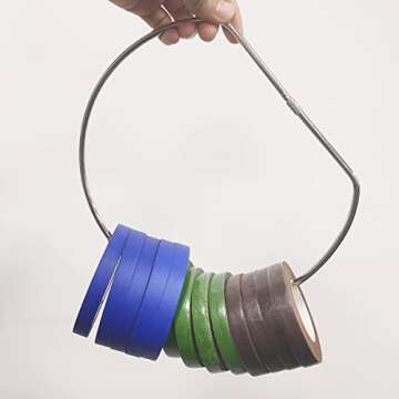 ITROLLE Tape Storage Ring 8Inch / 203mm D-Shaped Washi Tape Storage Ring Durable Storage Organizer Ring Organizing Ring