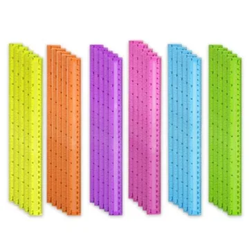DAGONGREN 30 Pack Clear Rulers - Colorful & Durable