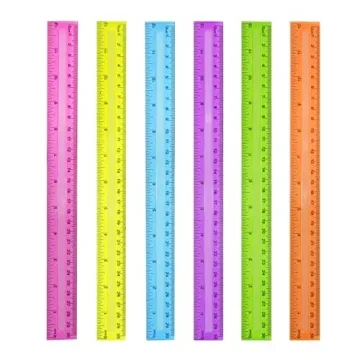 DAGONGREN 30 Pack Clear Rulers - Colorful & Durable