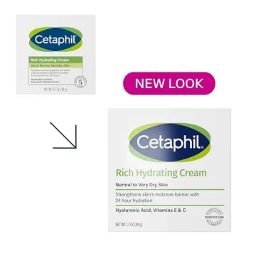 CETAPHIL Rich Hydrating Night Cream For Face, With Hyaluronic Acid, 1.7 oz, Moisturizing Cream For Dry To Very Dry Skin, No Added Fragrance, (Packaging May Vary)