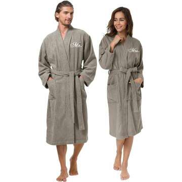 Couples Terry Cotton Kimono Robe Set - Soft & Stylish