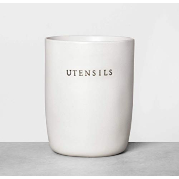 Hearth & Hand Magnolia Kitchen Canister - Elegant Stoneware Utensil Holder