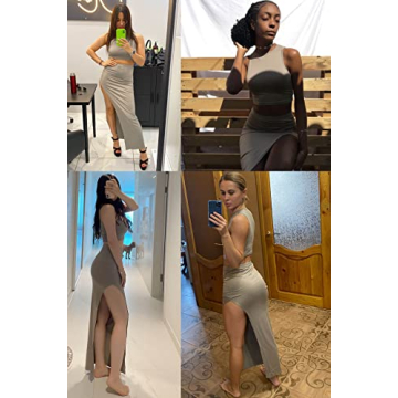 Stylish FAIMILORY Two-Piece Midi Dress for Summer Nights