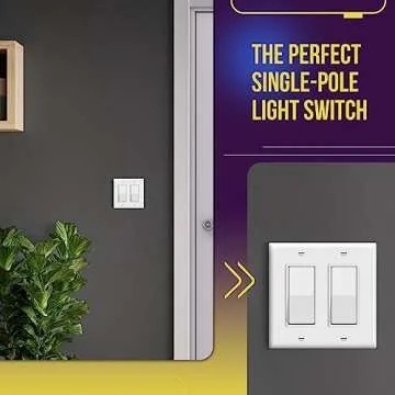 ENERLITES Decorator Paddle Rocker Light Switch, Gloss Finish, Single Pole, 3 Wire, Grounding Screw, Residential Grade, 15A 120V/277V, UL Listed, 91150-W-40PCS, White (40 Pack)