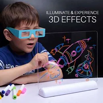 TOTOMIO 3D LED Drawing Board for Creative Kids