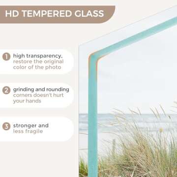 FLYJOE 24x36 Poster Frame | Solid Oak Wood 24 x 36 Picture Frame | 24x36 Poster Frame With Mat For 20x30 | Tempered Glass And Hanging Hardware Included | 36 By 24 Photo Frame Wood (Natural Oak, 1 PC)