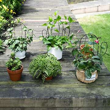 Hin Green Cute Cactus-Shaped Garden Metal Trellis