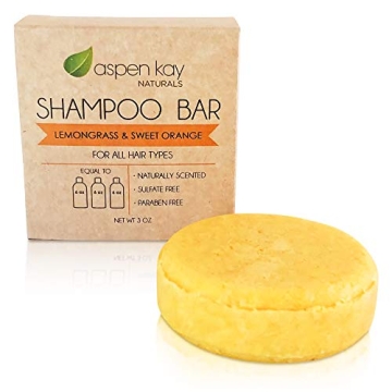 Natural Solid Shampoo Bar for All Hair Types, 3 oz