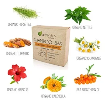 Natural Solid Shampoo Bar for All Hair Types, 3 oz